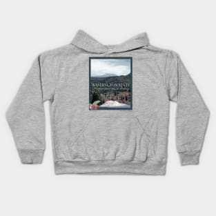 Washington State Poster Art Kids Hoodie